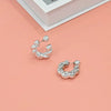 Fashionable C-shaped earrings with unique design, high-end and niche earrings for women